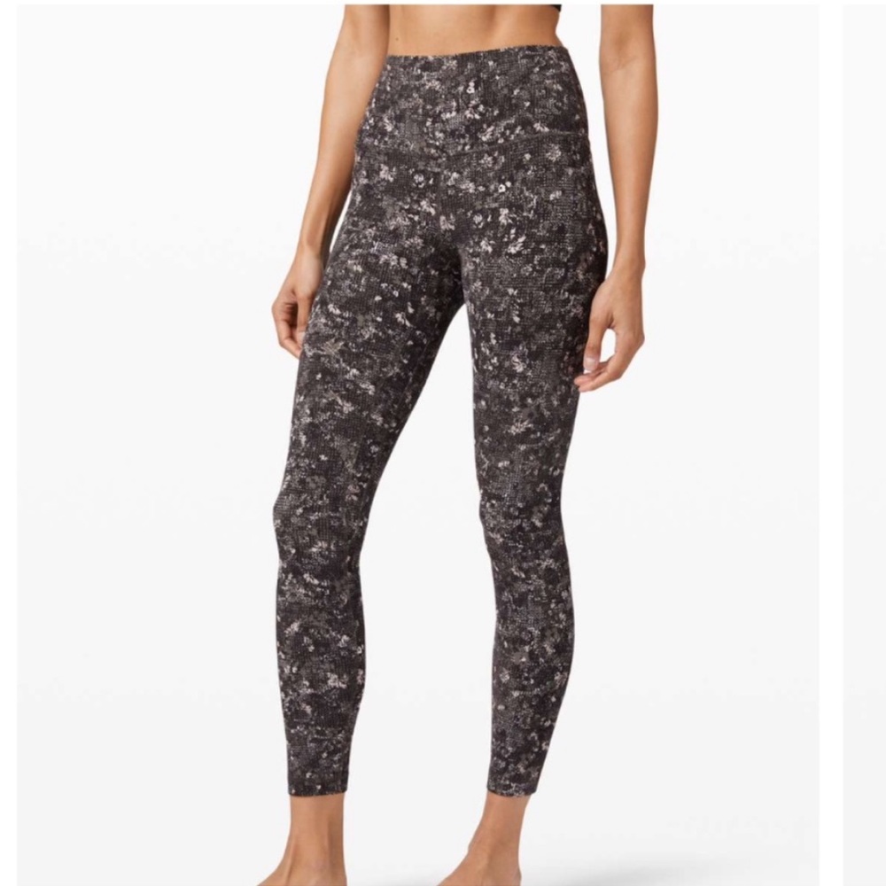 lululemon athletica Black & Gray Marbled Leggings